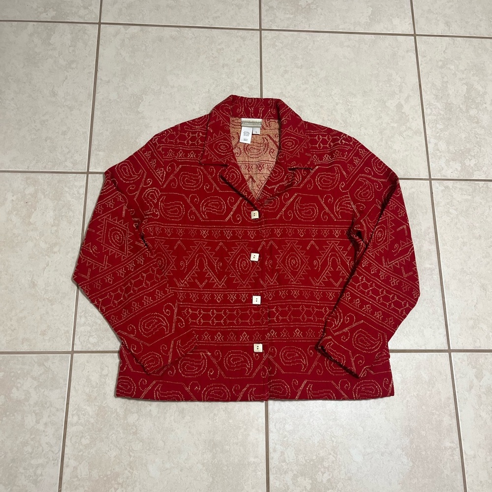 Coldwater Creek Graphic Long Sleeve Jacket!